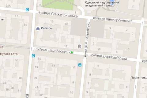 Беклайт B у Одесі, 1.2x1.8  Дерибасівска вул., 12 схема