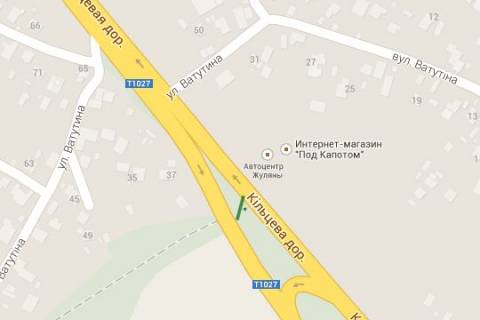 Билборд A в Киеве, 5x12  Велика Кільцева дорога, : шляхопровід на смт Жуляни (у напрямку  просп. Берестейський (Перемоги).) схема
