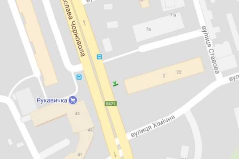 Бэклайт B в Львове, 1.2x1.8  Вячеслава Чорновола просп. - Хімічна вул. схема