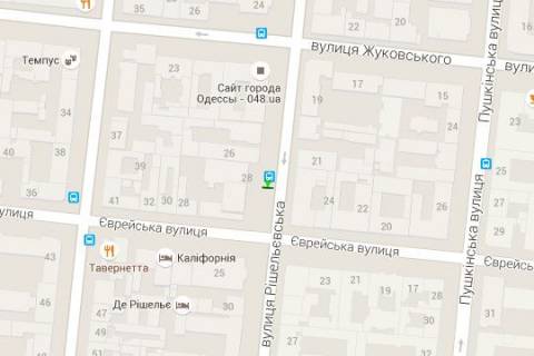 Ситилайт A в Одессе, 1.2x1.8  Рішельєвська вул., 28 схема