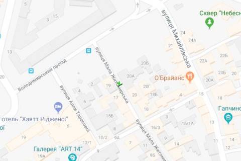 Бэклайт B в Киеве, 1.2x1.8  Мала Житомирська вул., 20а схема