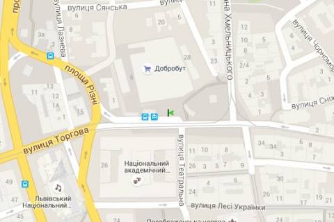 Citylight A in Vasylivka Knaza Aroslava Osmomisla pl. - Teatral'na st. scheme