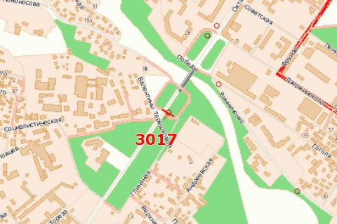 Билборд A в Васильевке, 3x6  Вокзальна вул. (Жовтневої Революції вул.), (міст) схема