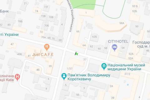 Ситилайт B в Киеве, 1.2x1.8  Богдана Хмельницького вул., 37/1 схема