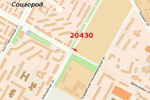 Билборд B в Васильевке Ювілейна вул. - Дворцова вул. схема