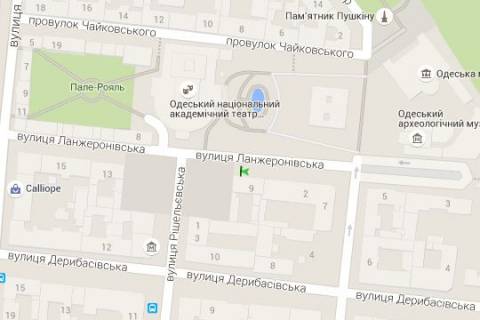 Ситилайт B в Одессе, 1.2x1.8  Ланжеронівська вул., 9 схема
