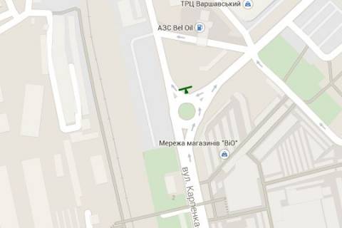Билборд A в Васильевке Карпенка-Карого вул. - Конякіна вул. схема