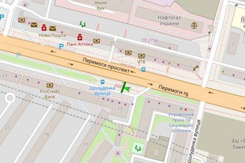 Бэклайт B в Киеве, 2.3x3.14  Берестейський просп., , 17 схема