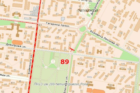 Билборд B в Васильевке Петра Дорошенка вул. - Героїв АТО вул. схема