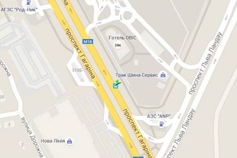 Нестандарт B в Харькове, 1.2x1.8  просп. Аерокосмічний (Гагаріна). - Льва Ландау просп. (50-річчя СРСР просп.), (зупинка) схема