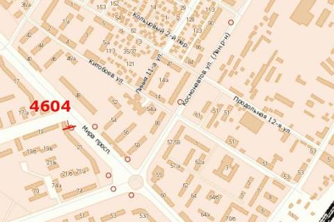 Білборд, Бігборд (Борд)  A у Василівці Миру просп., 21 - Перемоги пл. схема