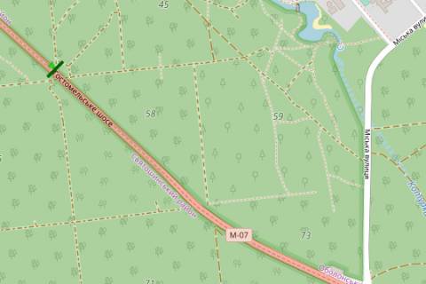 Билборд B в Киеве, 3x6  Гостомельське шосе, 3,1 км від КП (у напрямку Києва) схема