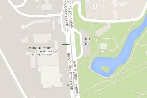 Билборд A в Киеве просп. Георгія Нарбута (Визволителів)., 17: біля  магазину "Ельдорадо" (в напр. Броварського просп.) схема