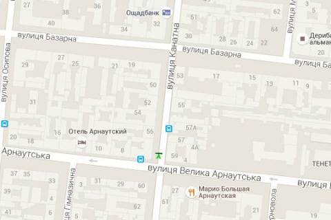 Ситилайт B в Одессе, 1.2x1.8  Канатна вул. - Велика Арнаутська вул. схема