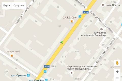 Ситилайт A в Васильевке, 1.2x1.8  Сумська вул., 73/75 схема