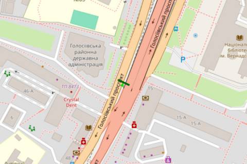 Видеоборд B в Киеве, 8x4  Деміївська пл. (Московська пл.) - просп. Голосіївський (40-річчя Жовтня)., 42 (розширення 384х768) (у напрямку Миколи Міхновського бульвар (Дружби Народів бульвар) - 616231 схема
