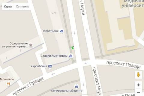 Ситилайт B в Харькове, 1.2x1.8  Науки просп. (Леніна просп.), 3 (№1) схема