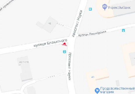 Prismatron, Prism A in Kyiv, 3x6  Науки просп., 21 - Блакитного вул. - 661218 scheme