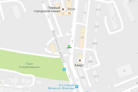 Билборд A в Одессе, 3x6  Фонтанська дорога - Сегедська вул., 23 схема