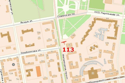 Билборд A в Васильевке Металургів просп., 36 (права) схема