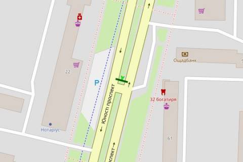 Призма A в Виннице, 3x6  Юності просп., 22 (у напрямку вул. Пирогова) - 258762 схема