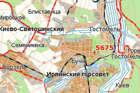 Білборд, Бігборд (Борд)  A у Василівці, 3x6  Київ - Ковель, 12км+200м від Києва (Буча, Варшавская трасса, в напр. м.Київ) схема