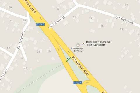Билборд A в Киеве, 5x12  Велика Кільцева дорога, : шляхопровід на смт Жуляни (у напрямку  Одеської пл.) схема