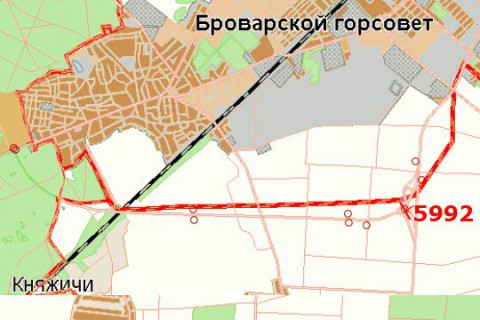 Білборд, Бігборд (Борд)  B у Василівці Київ - Чернігів, 14 км + 210 м (в напр. Києва) схема