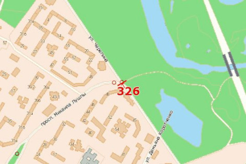Билборд B в Васильевке, 3x6  Героїв Крут вул. - Михайла Лушпи просп. схема