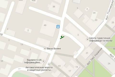 Билборд B в Луцке, 3x6  Богдана Хмельницького вул., 43 - Спокійна (колишня Романюка) вул. (з центру) схема