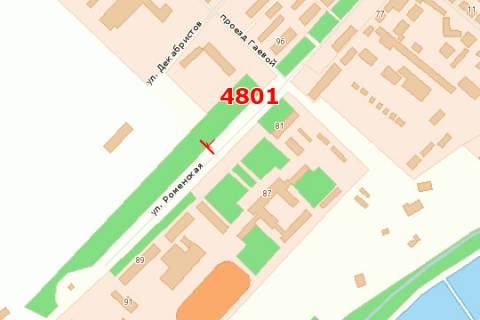 Билборд A в Сумах, 3x6  Роменська вул., (Педуніверситет) схема