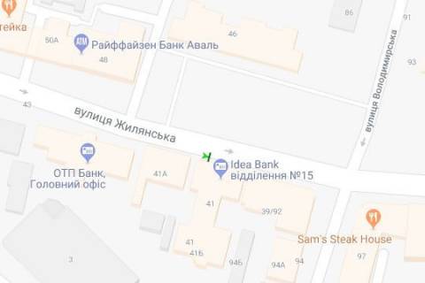 Ситилайт A в Киеве, 1.2x1.8  Жилянська вул., 41  схема