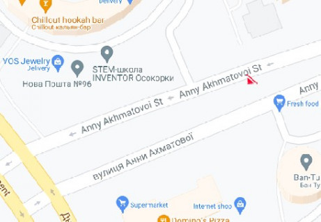 Призма B в Киеве, 3x6  Анни Ахматової вул., 50 (автостоянка) - 662999 схема