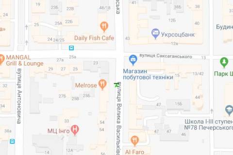 Бэклайт A в Киеве, 1.2x1.8  Велика Васильківська вул. (Червоноармійська)., 52 схема