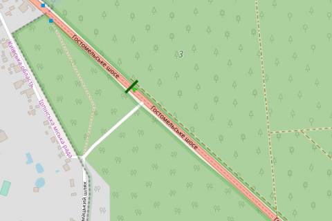 Нестандарт A в Киеве, 3x24  Київ - Ковель,  08км+200м від Києва (у напрямку  Ірпеня) схема