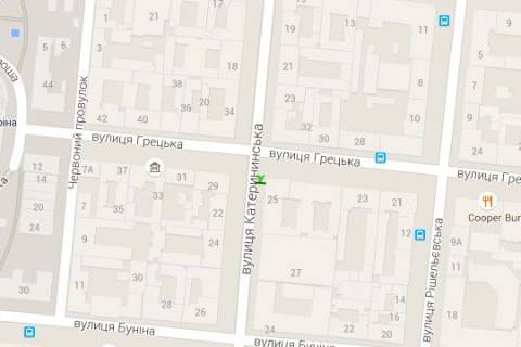 Citylight B in Vasylivka, 1.2x1.8  Ekaterinins'ka st., 25 - Grec'ka st., 25 scheme