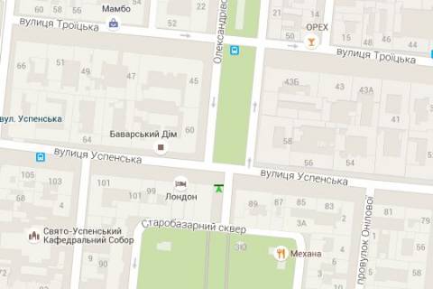 Беклайт A у Василівці, 1.2x3.6  Успенська вул., 91 - Олександрівський просп. схема