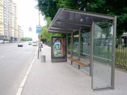 Билборд A в Киеве, Нестандарт  Чорновола В`ячеслава вул., 24 зуп. "Маршала Рибалка" (брендування) фото 1
