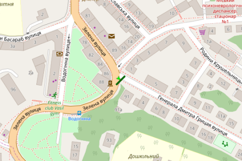 Scrolller, Scroll A in Lviv, 2.3x3.14  Zelena st. - Generala Dmitra Gricaa st. - 274689 scheme