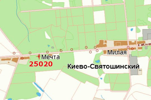 Билборд A в Васильевке, 5x12  Київ - Житомир, км 17+550 ліворуч (в напр. Києва) схема