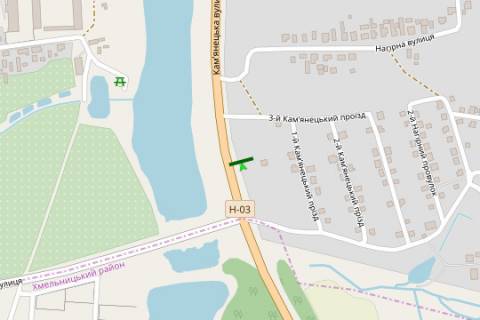 Билборд A в Хмельницком, 3x6  Кам`янецька вул. (в'їзд в місто) схема