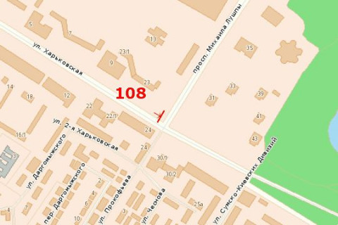 Билборд B в Васильевке, 3x6  Харківська вул. - Михайла Лушпи просп. схема