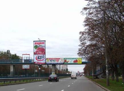 Билборд A в Киеве, 6x3  просп. Леся Курбаса (50-річчя Жовтня)., зупинка швидкісного трамваю "Вул.Тулузи" (у напрямку  Кільцевої дороги) фото 1