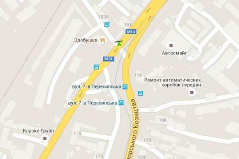Білборд, Бігборд (Борд)  B у Одесі, 3x6  Атамана Головатого вул. - 7-ма Пересипська вул. - Чорноморського козацтва - Миколаївська дорога (права) схема