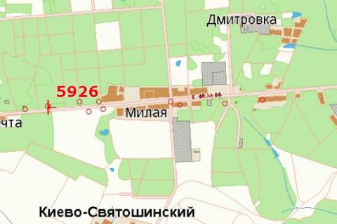 Билборд B в Киеве Київ - Житомир, 13км+600м до Києва (зліва в  напр. м. Житомир) схема