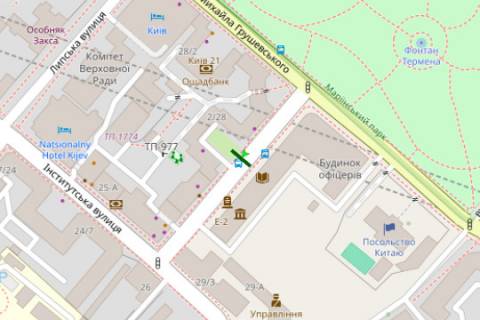 Ситилайт A в Киеве, 1.2x1.8  Кріпосний пров., 2, зуп. "Кріпостний пров." (1) схема