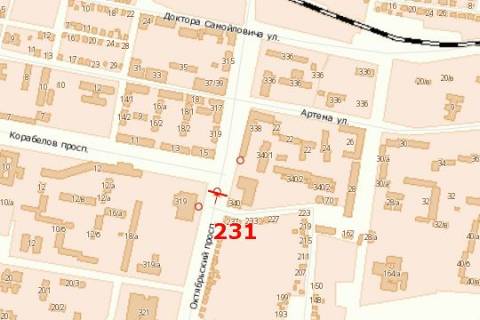 Билборд A в Васильевке, 3x6  Богоявленський просп. (Жовтневий просп.) - Корабелів просп. схема