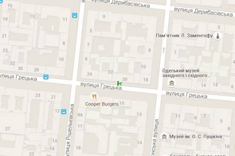 Сiтiлайт A у Одесі, 1.2x1.8  Грецька вул., 20 схема
