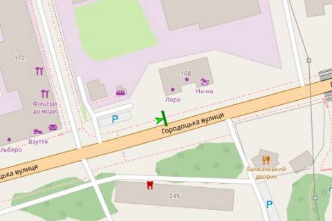 Билборд B в Васильевке, 3x6  Городоцька вул., 168 схема
