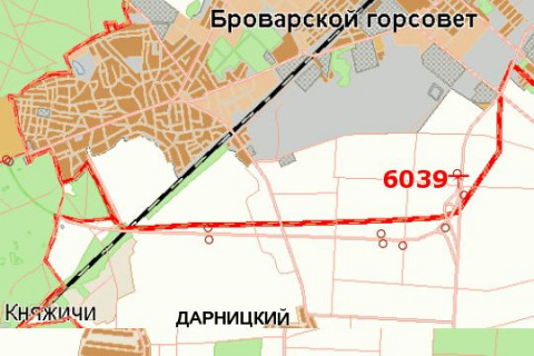 Білборд, Бігборд (Борд)  B у Василівці, 3x6  Київ - Чернігів, 15 км + 310 м (зліва в  напр. м.Чернигова) схема